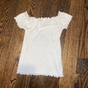 White off the shoulder tshirt